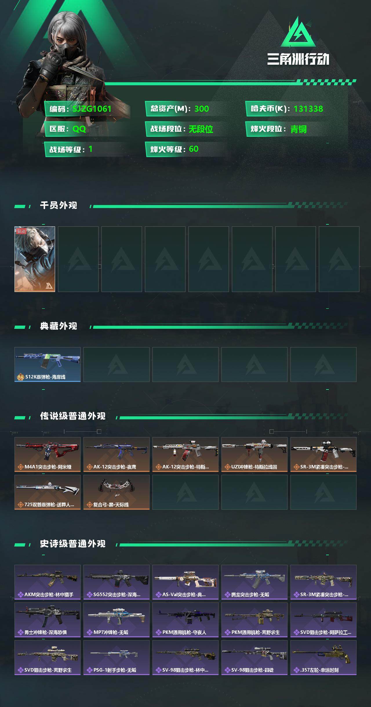 SJZEY332577三角洲行动账号详情图2