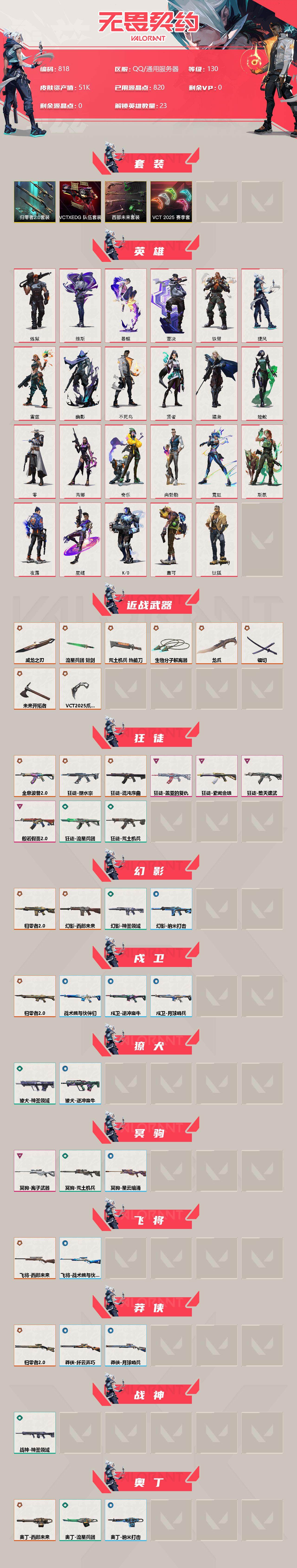 WWQXL314252无畏契约账号详情图2