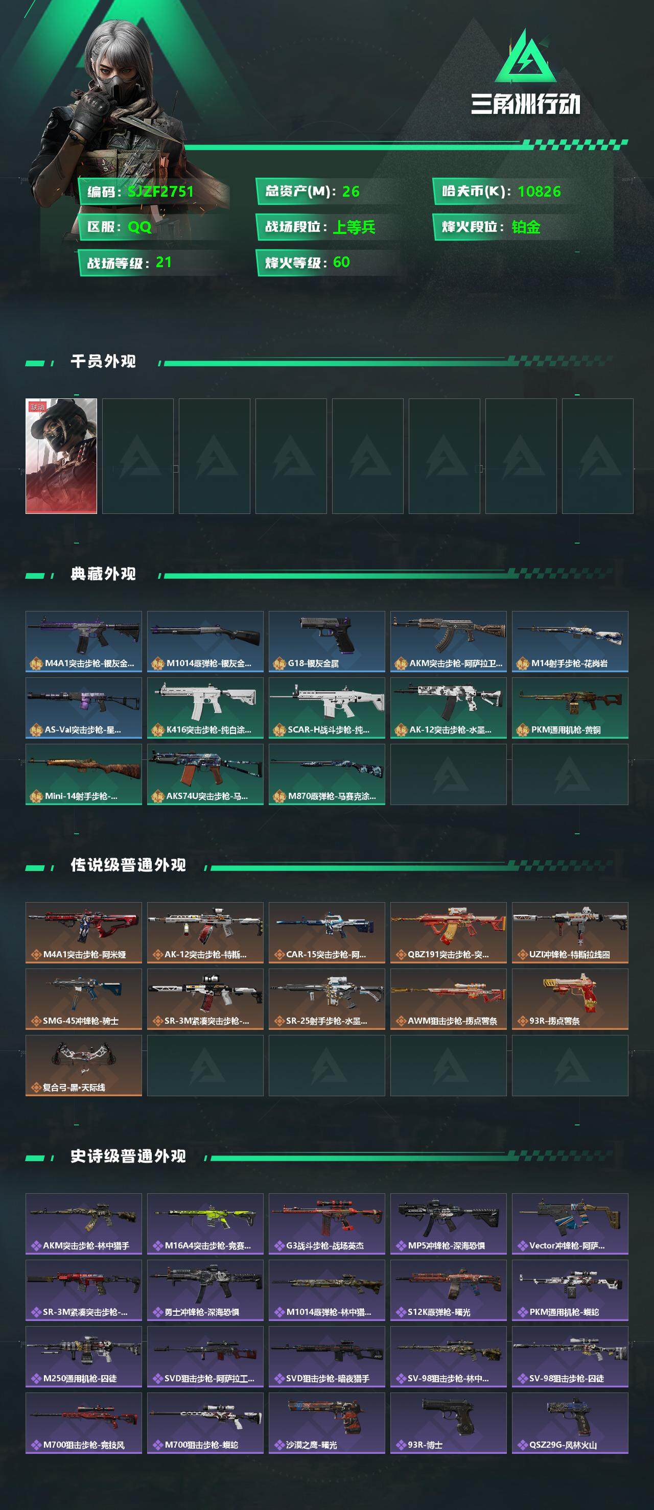 SJZEY332661三角洲行动账号详情图2