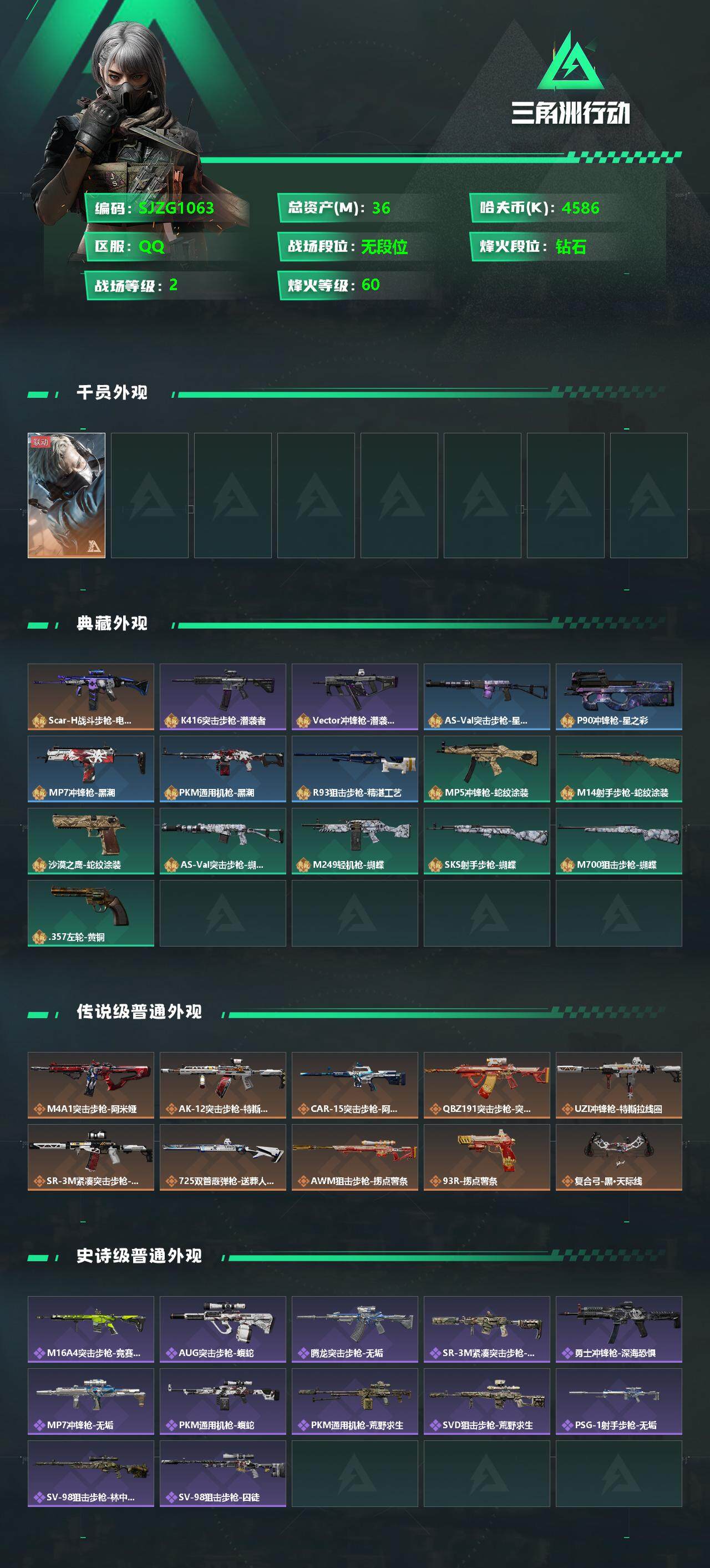 SJZEY332634三角洲行动账号详情图2