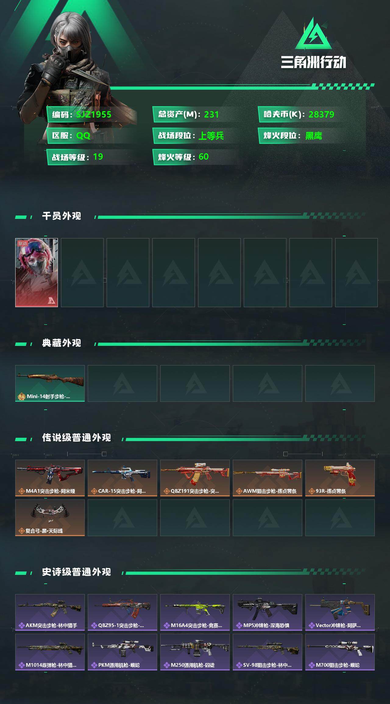SJZEY332787三角洲行动账号详情图2