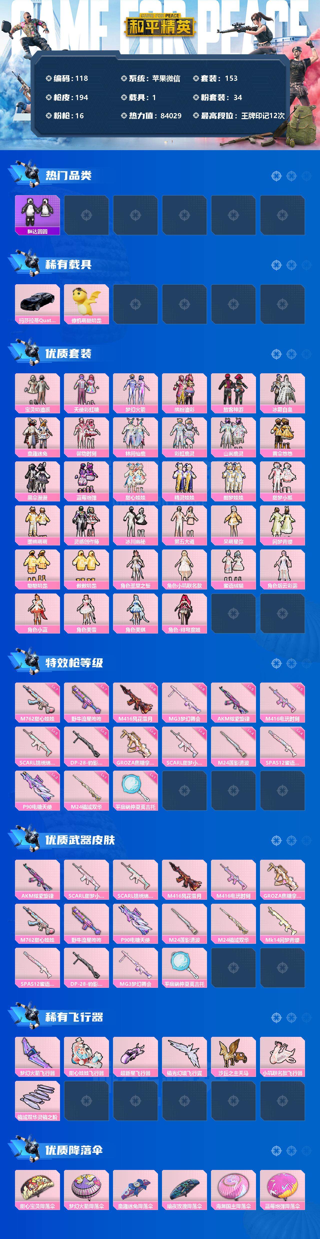 HPCMW3335830和平精英账号详情图2