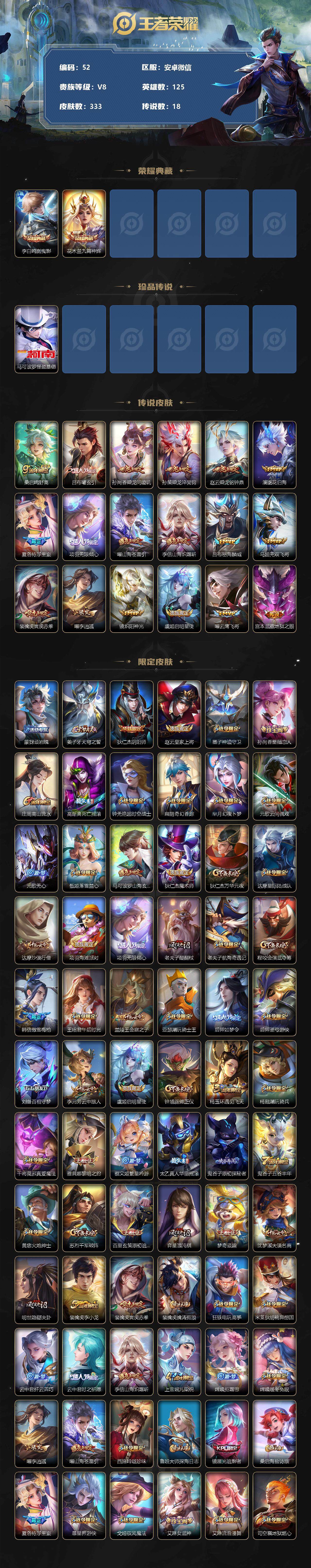 WZLX3297398王者荣耀账号详情图2