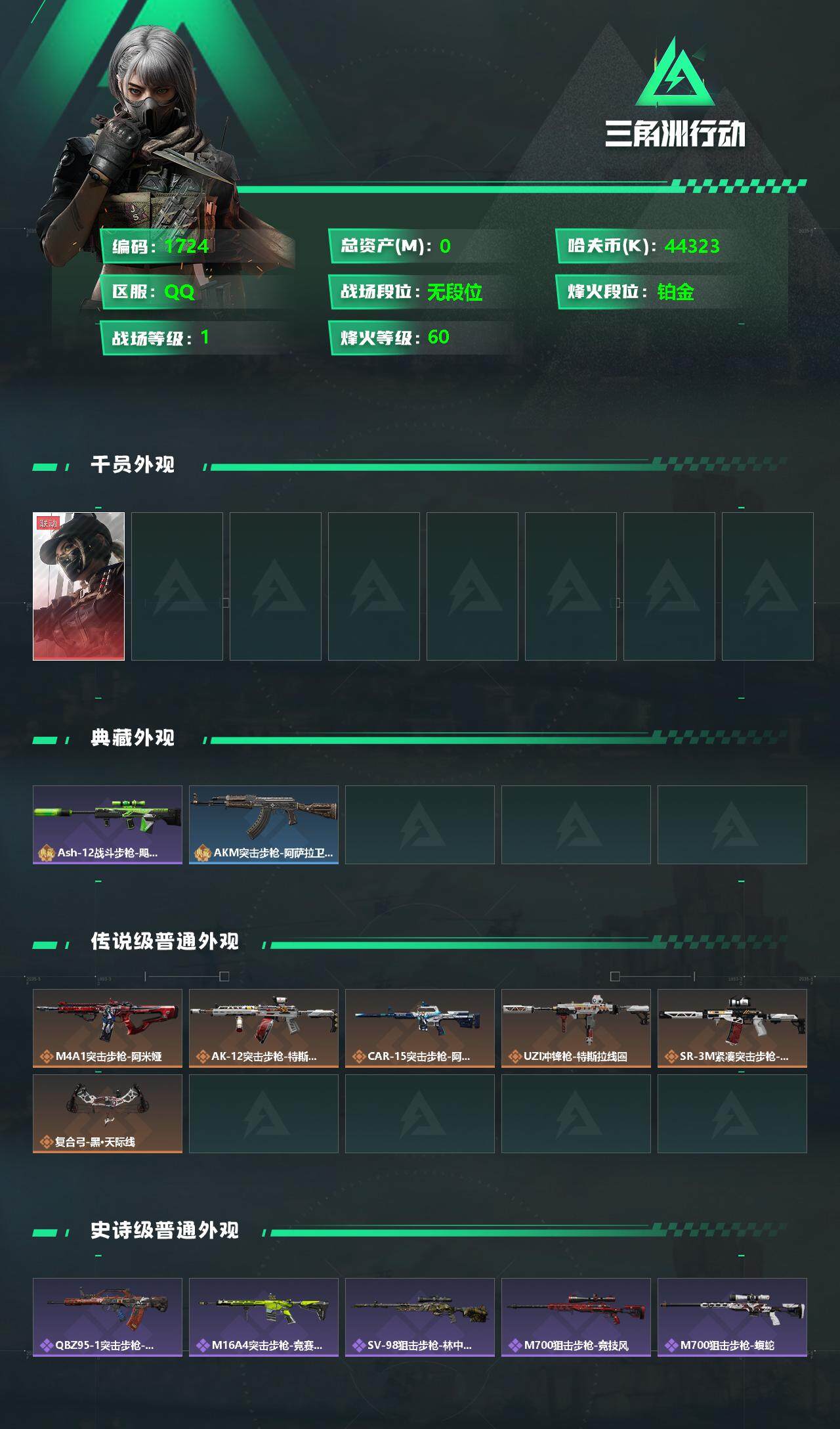 SJZCMW332841三角洲行动账号详情图2