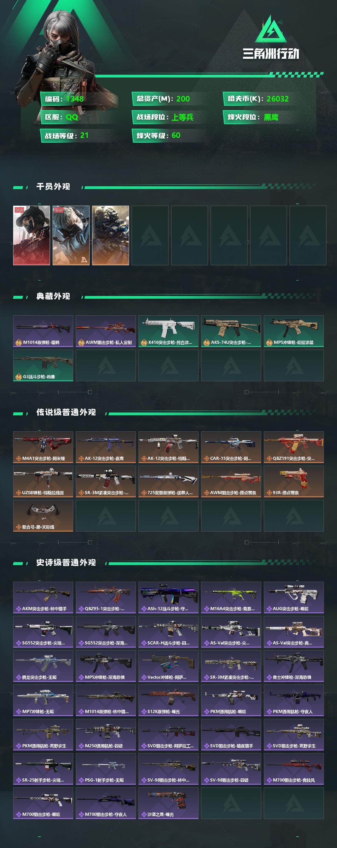 SJZQM333006三角洲行动账号详情图5