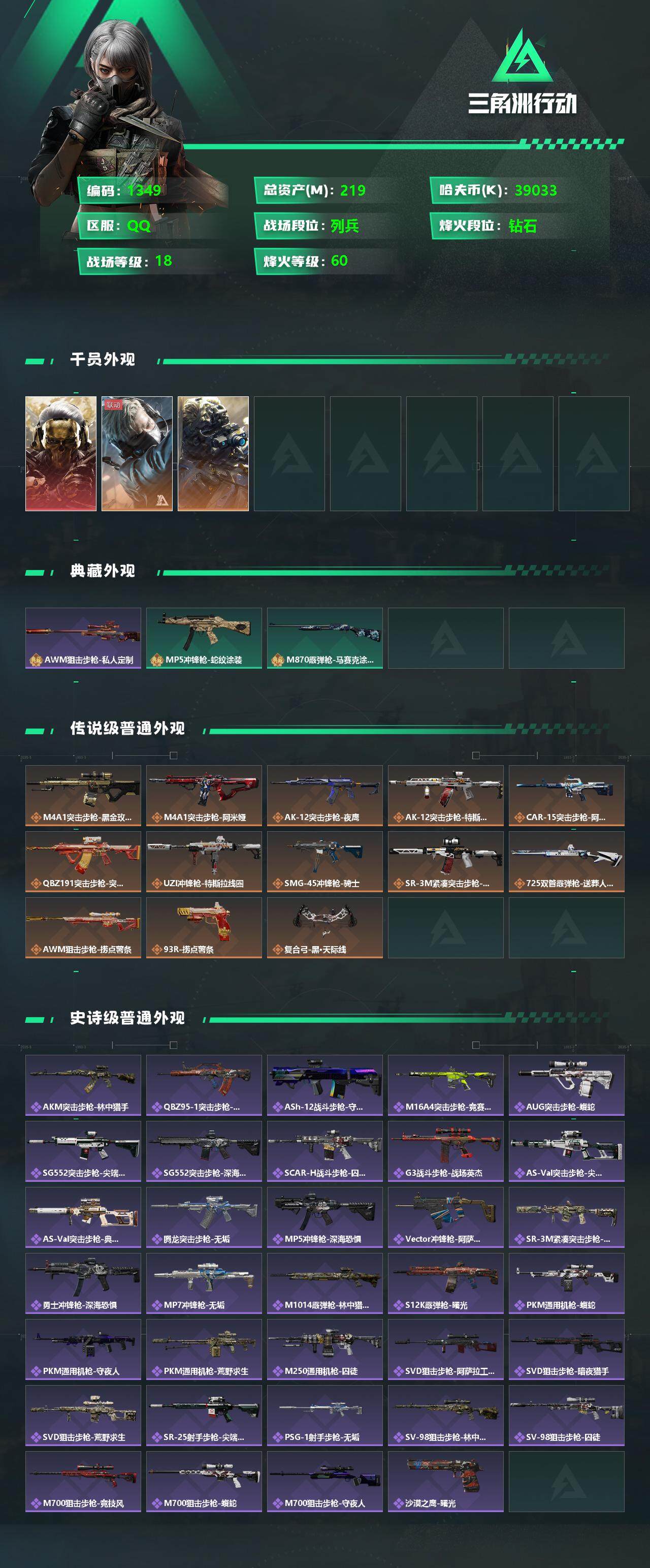 SJZQM333007三角洲行动账号详情图5
