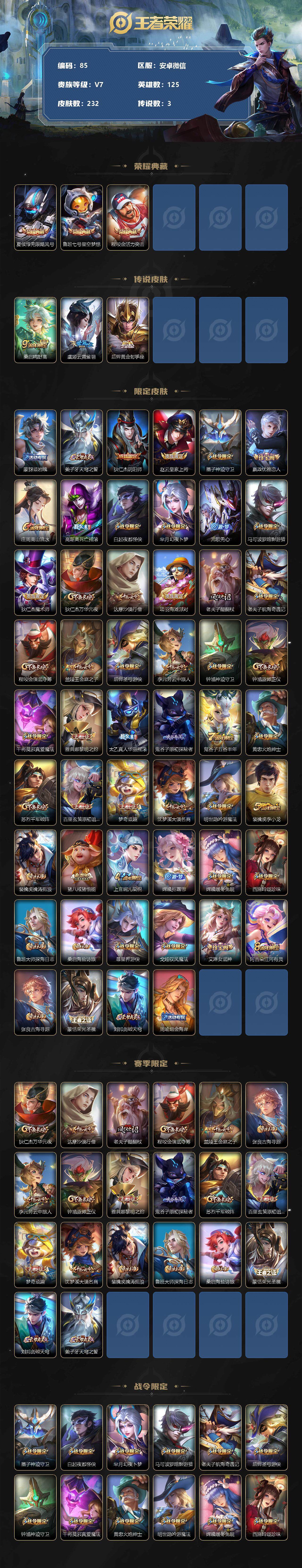 WZLE3296032王者荣耀账号详情图2