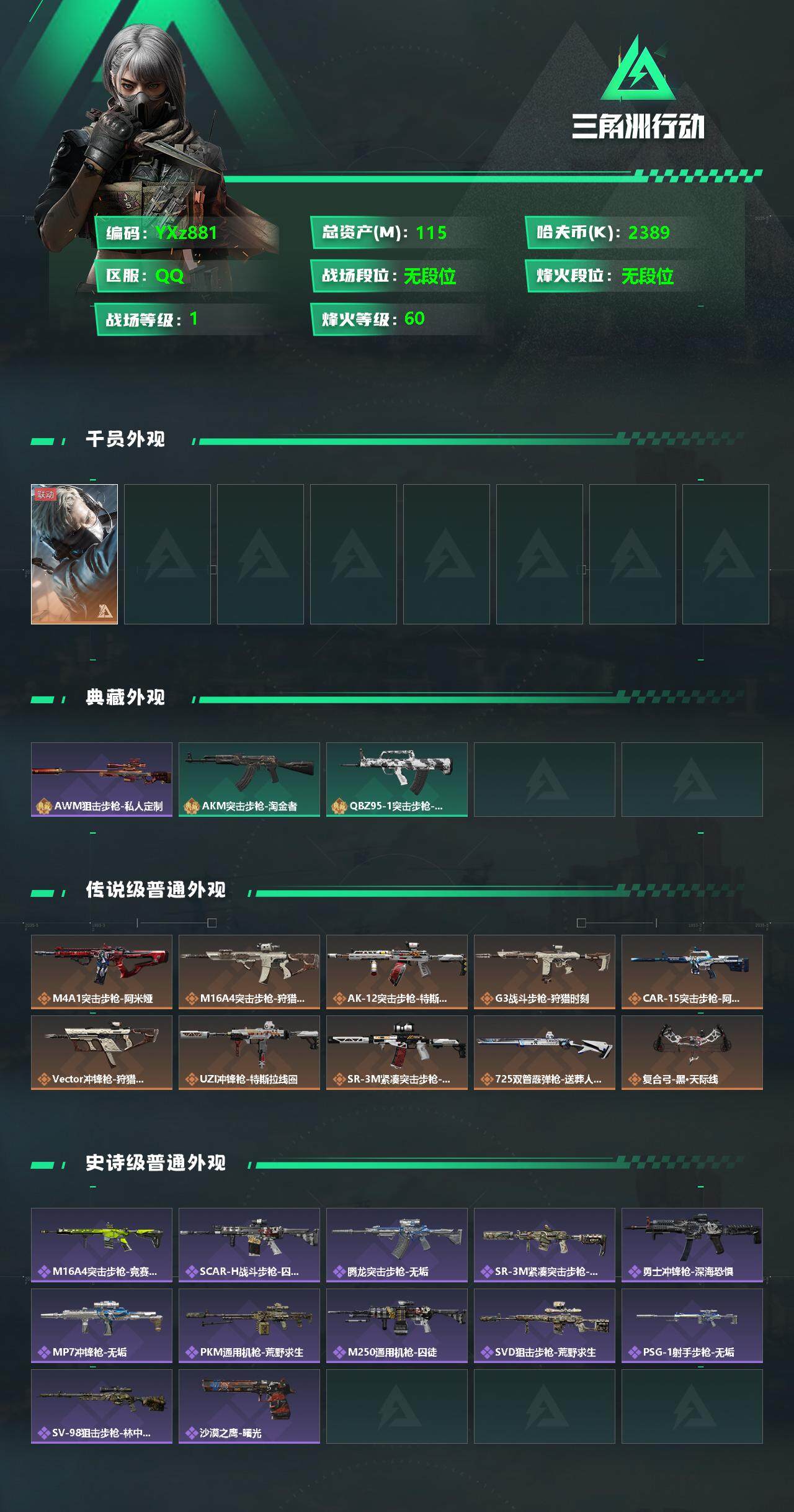 SJZYXS333254三角洲行动账号详情图2 SJZYXS333254三角洲行动账号详情图2