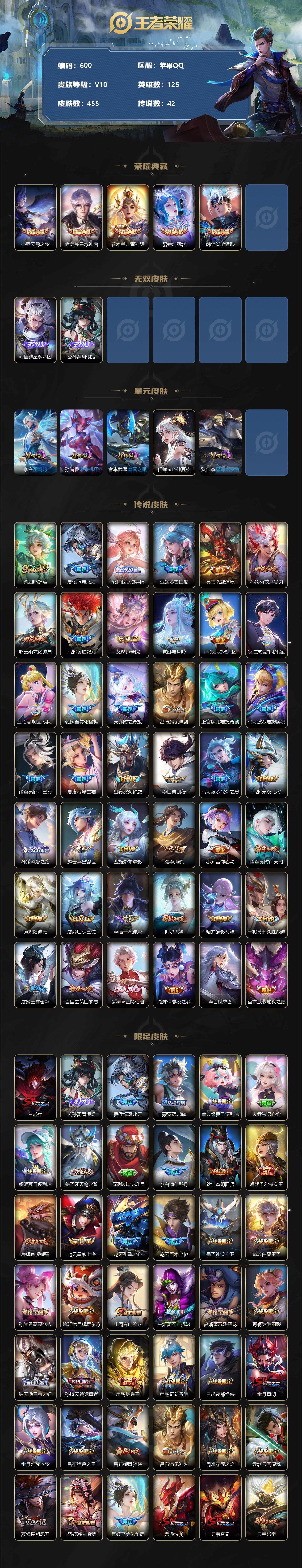 WZLFY3290075王者荣耀账号详情图2