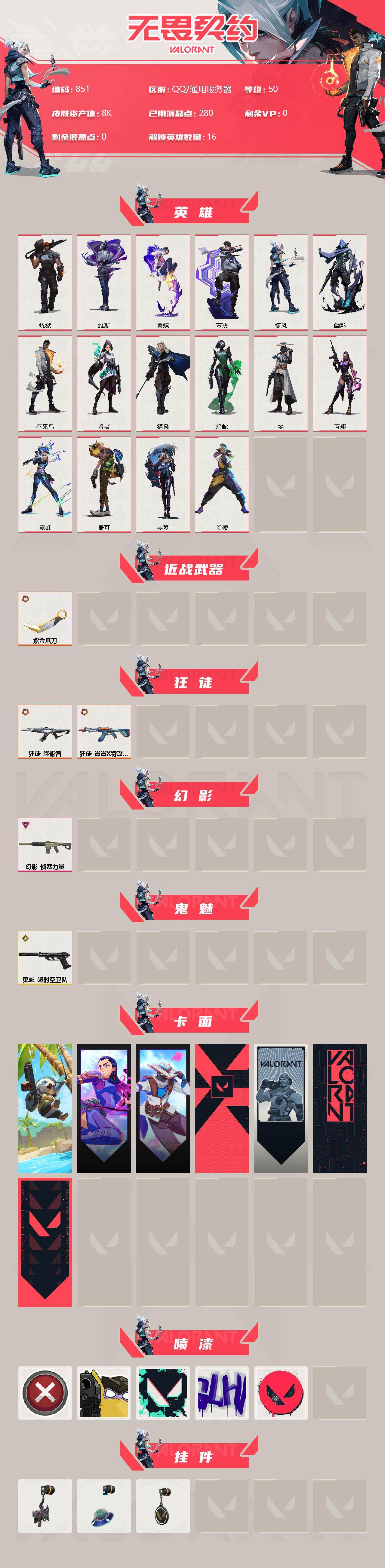WWQXL314405无畏契约账号详情图2