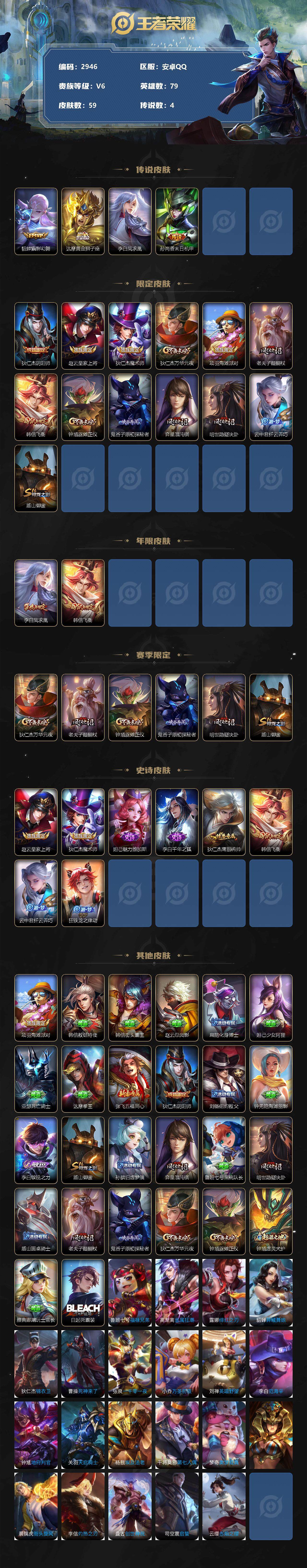 WZJZ3298002王者荣耀账号详情图2