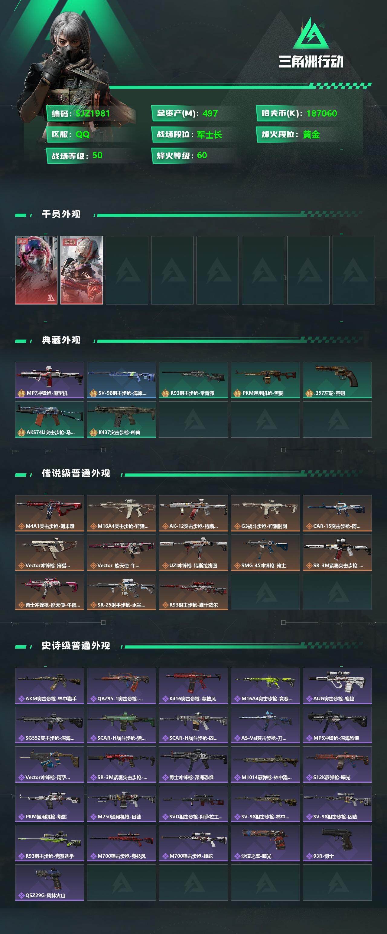 SJZEY333113三角洲行动账号详情图2
