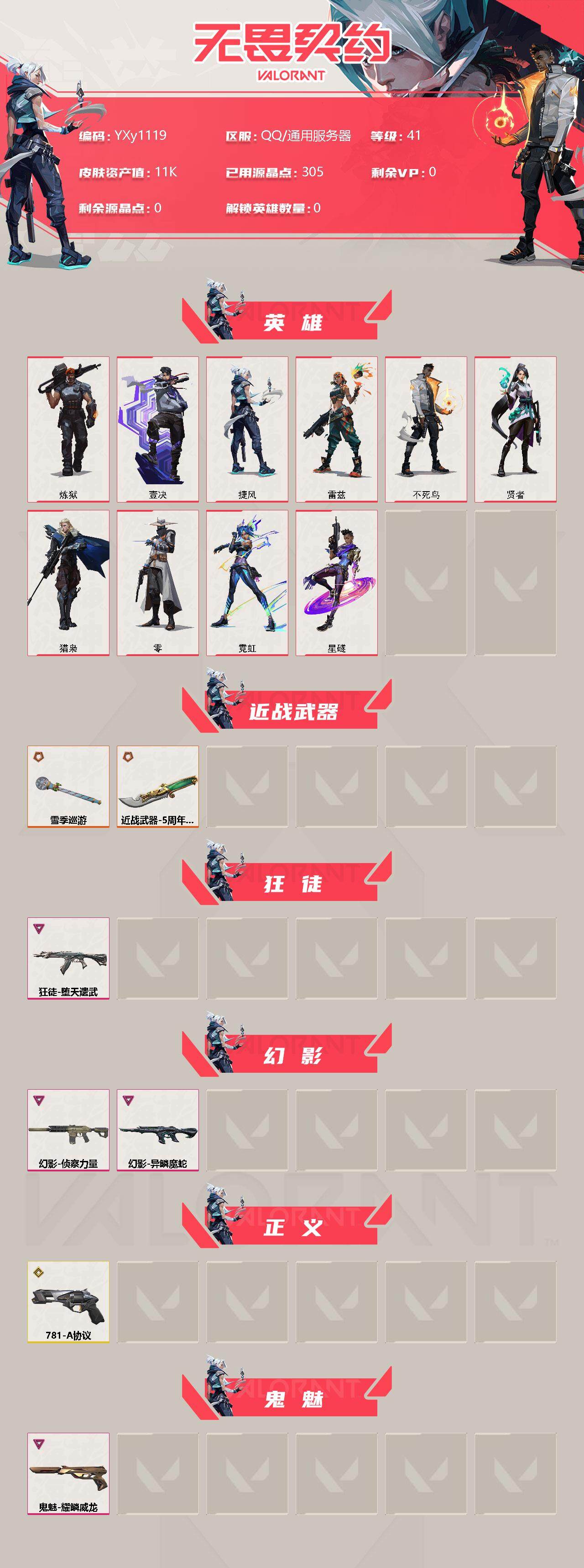WWQYXS314657无畏契约账号详情图3