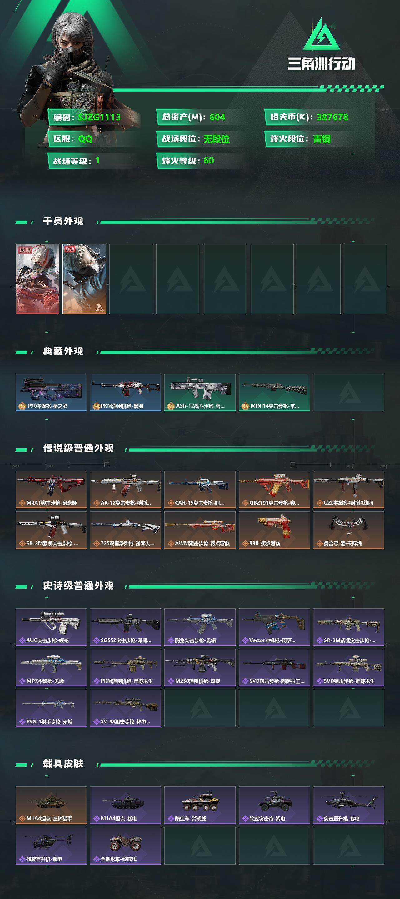 SJZEY333400三角洲行动账号详情图2