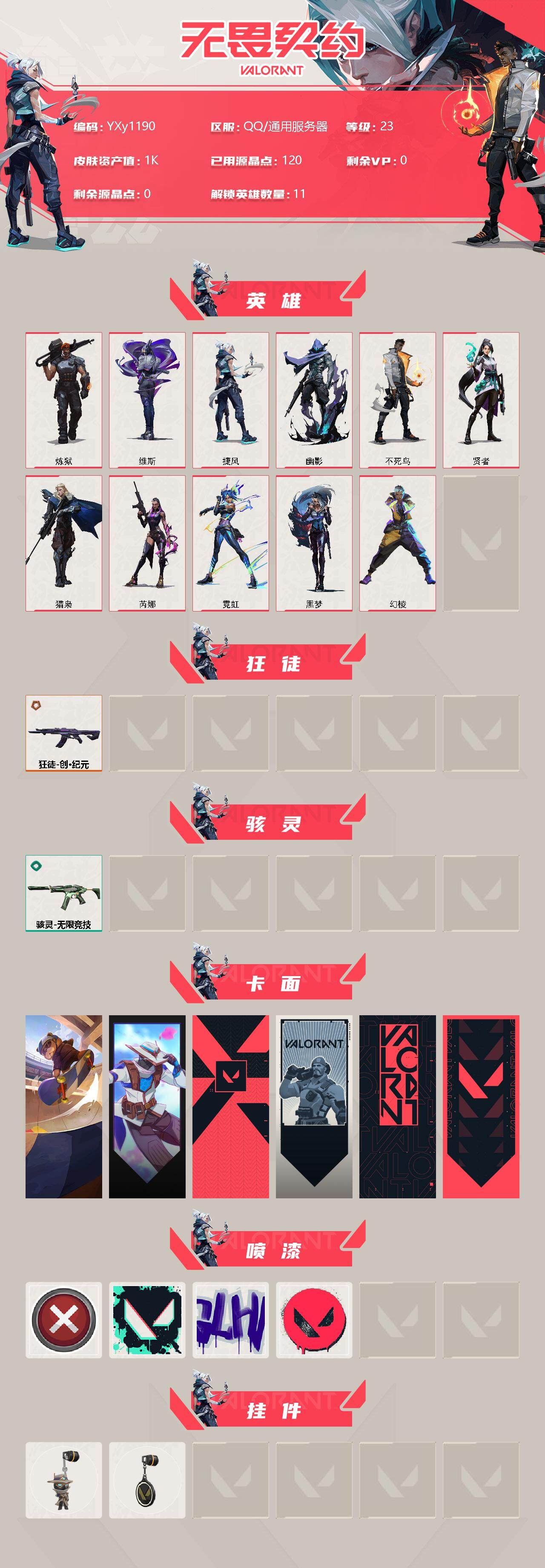 WWQYXS314778无畏契约账号详情图2