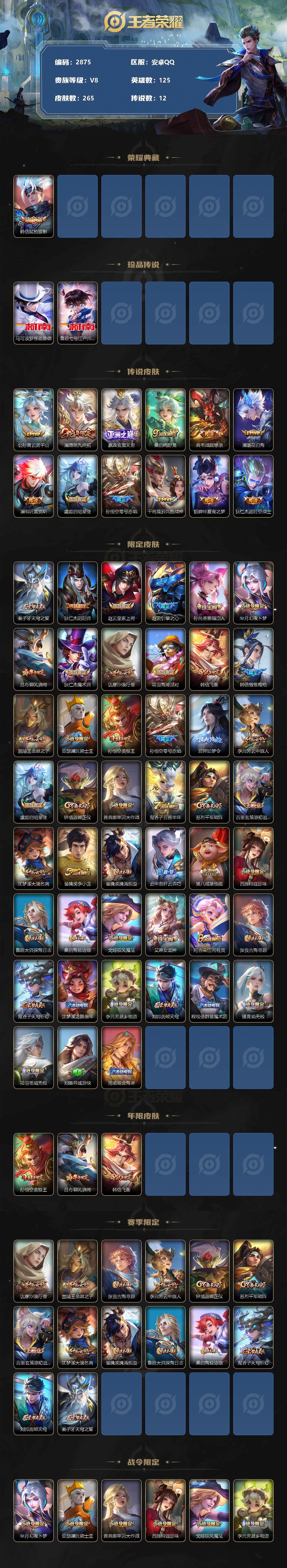 WZCMW3294133王者荣耀账号详情图2