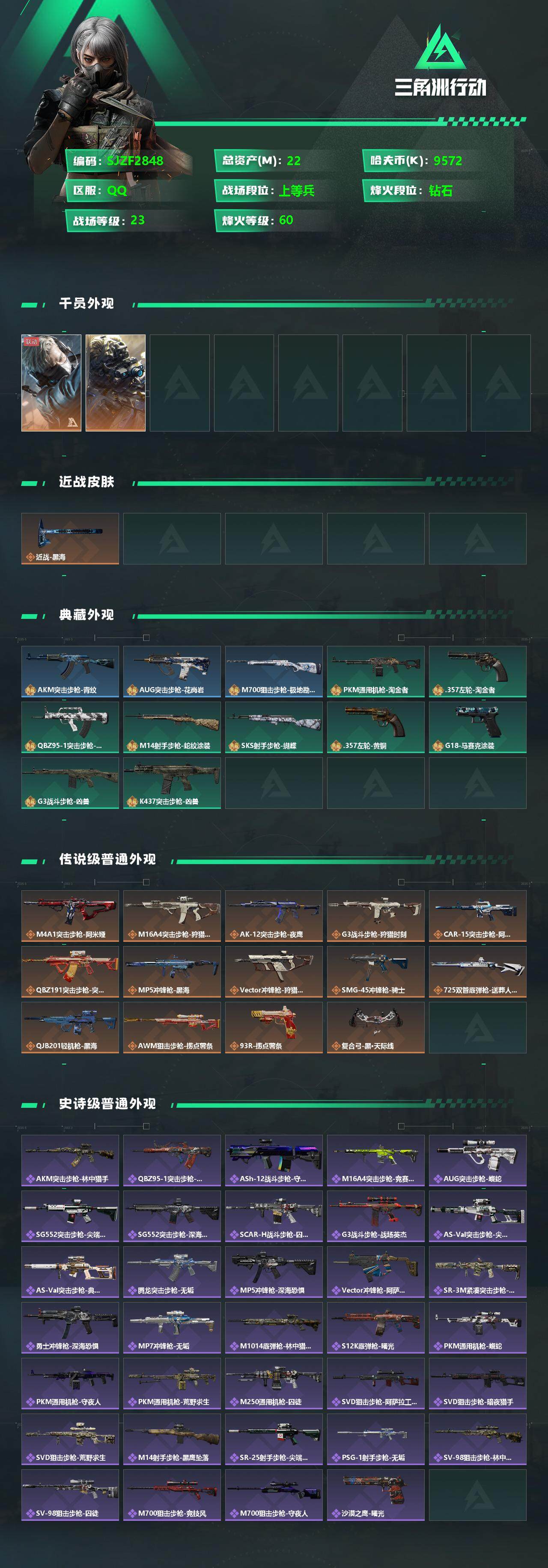 SJZEY333758三角洲行动账号详情图2