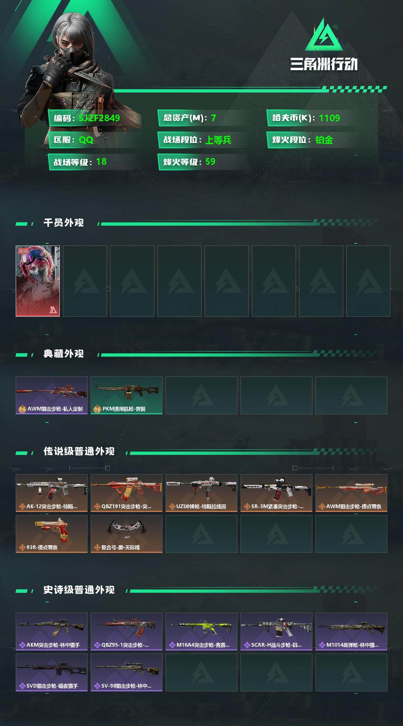 SJZEY333754三角洲行动账号详情图2