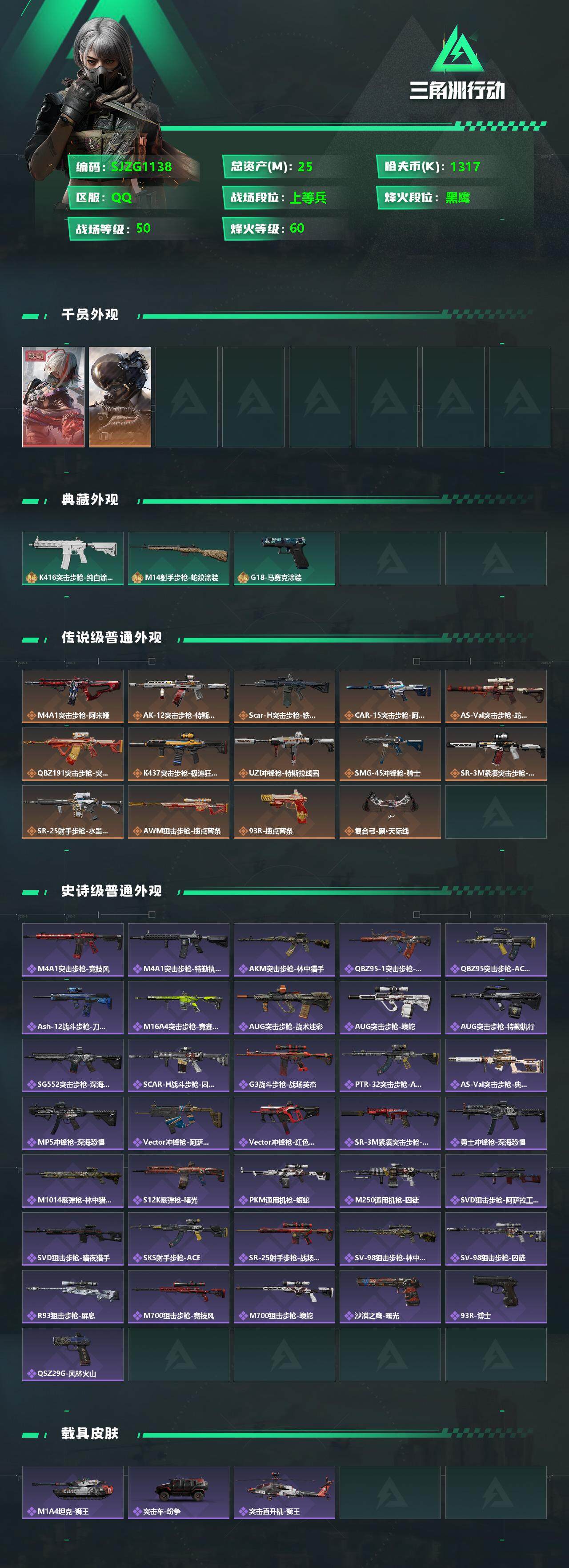 SJZEY333725三角洲行动账号详情图2