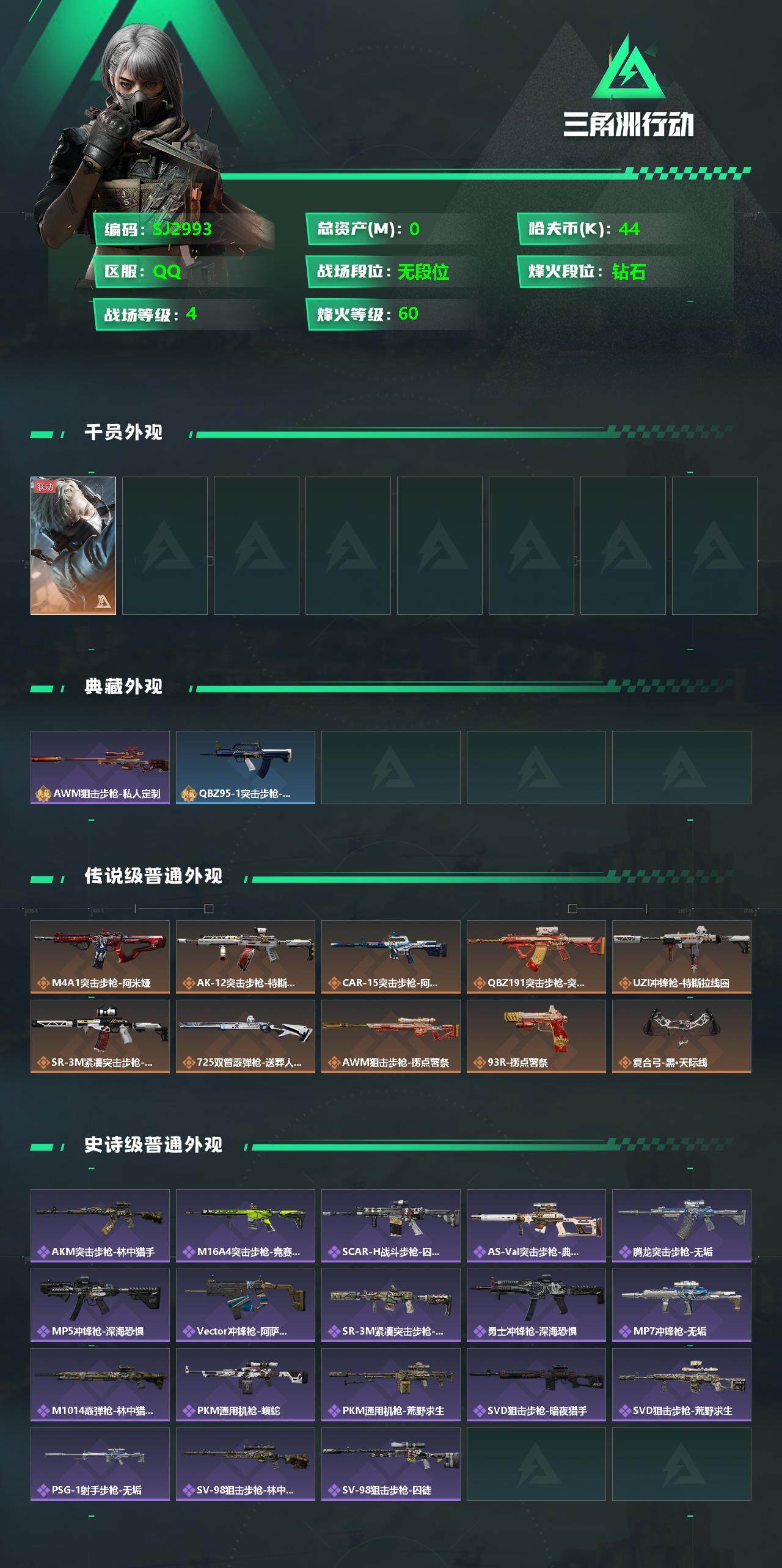 SJZEY333711三角洲行动账号详情图2