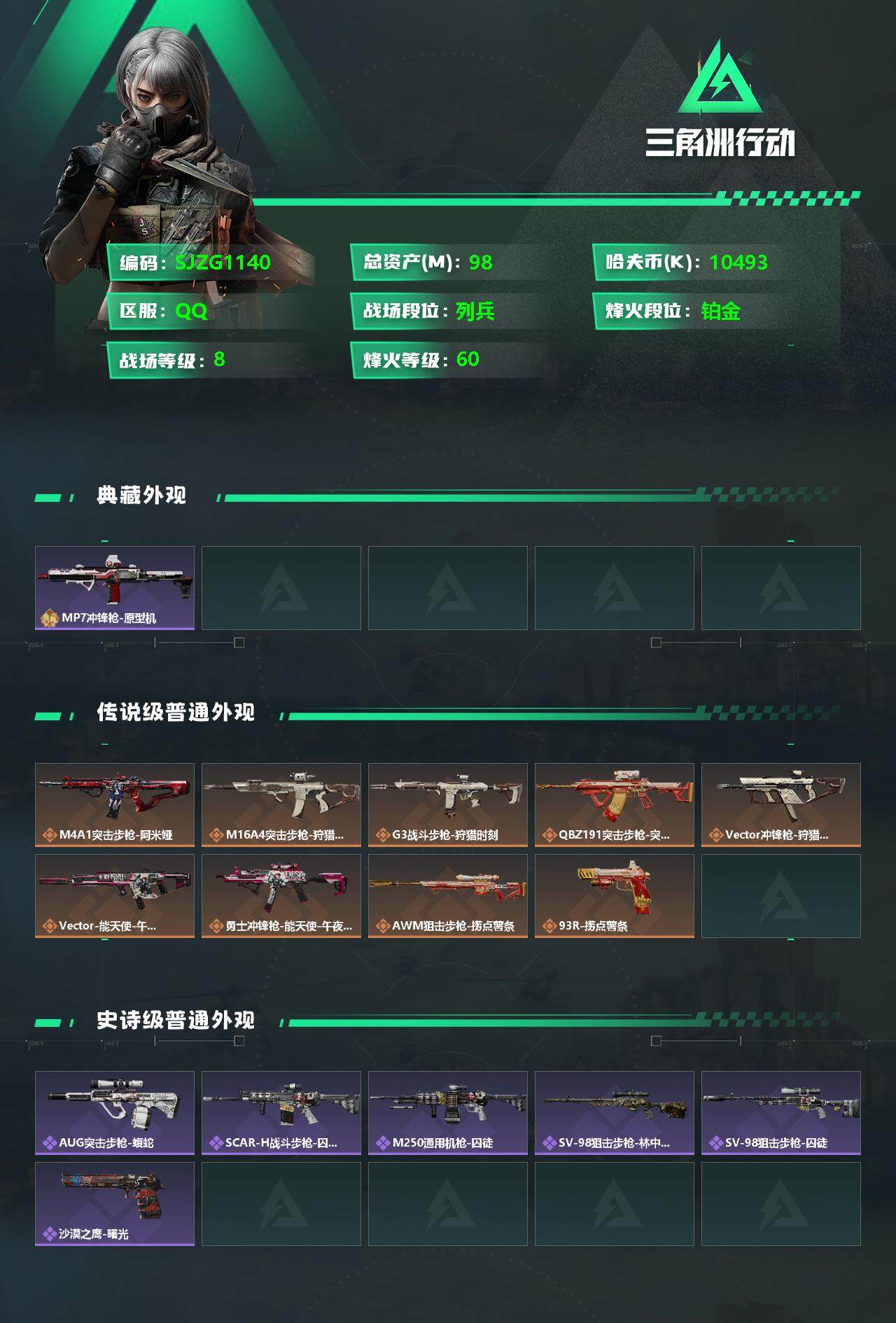SJZEY333757三角洲行动账号详情图2
