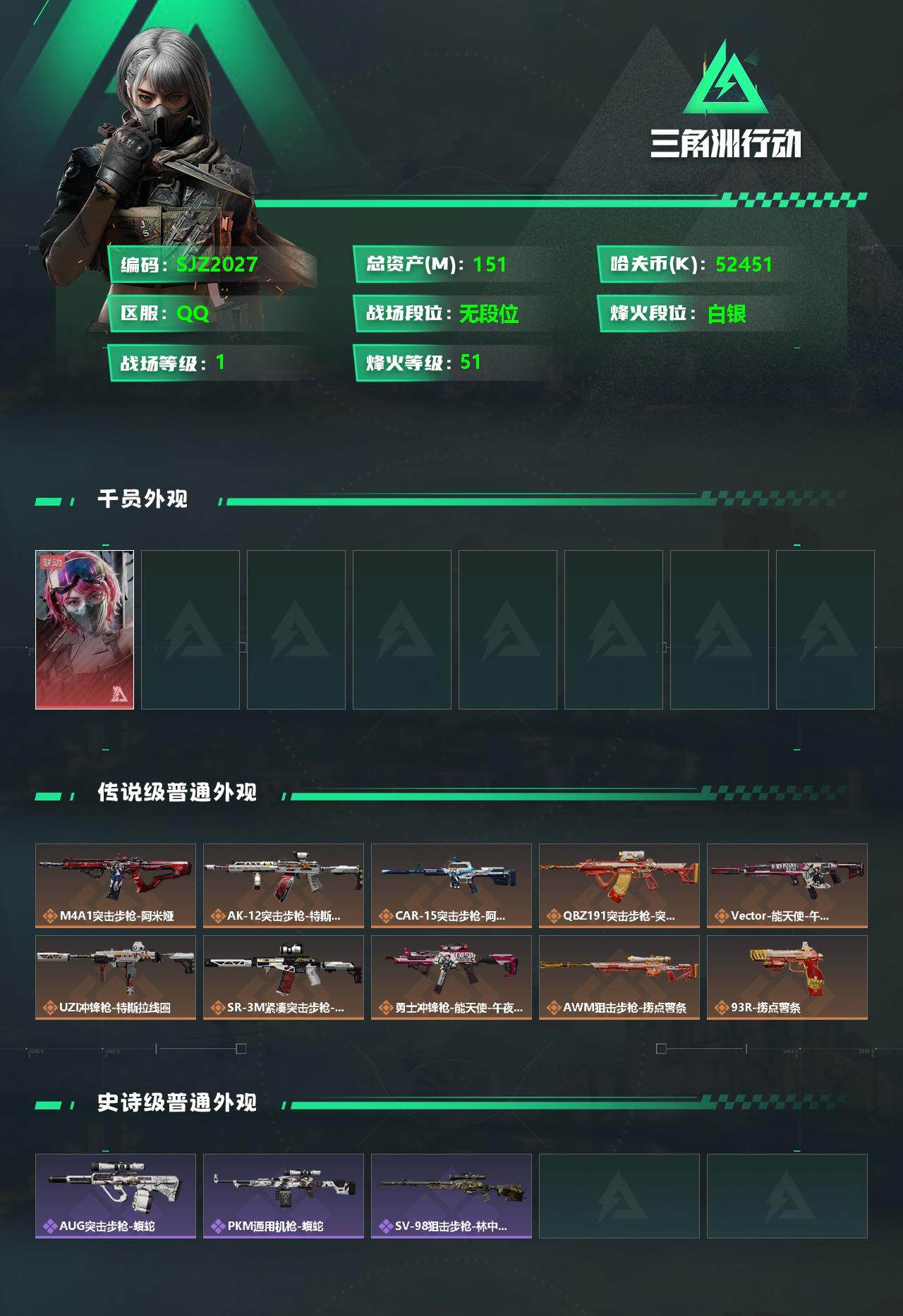 SJZCMW341752三角洲行动账号详情图2 SJZCMW341752三角洲行动账号详情图2