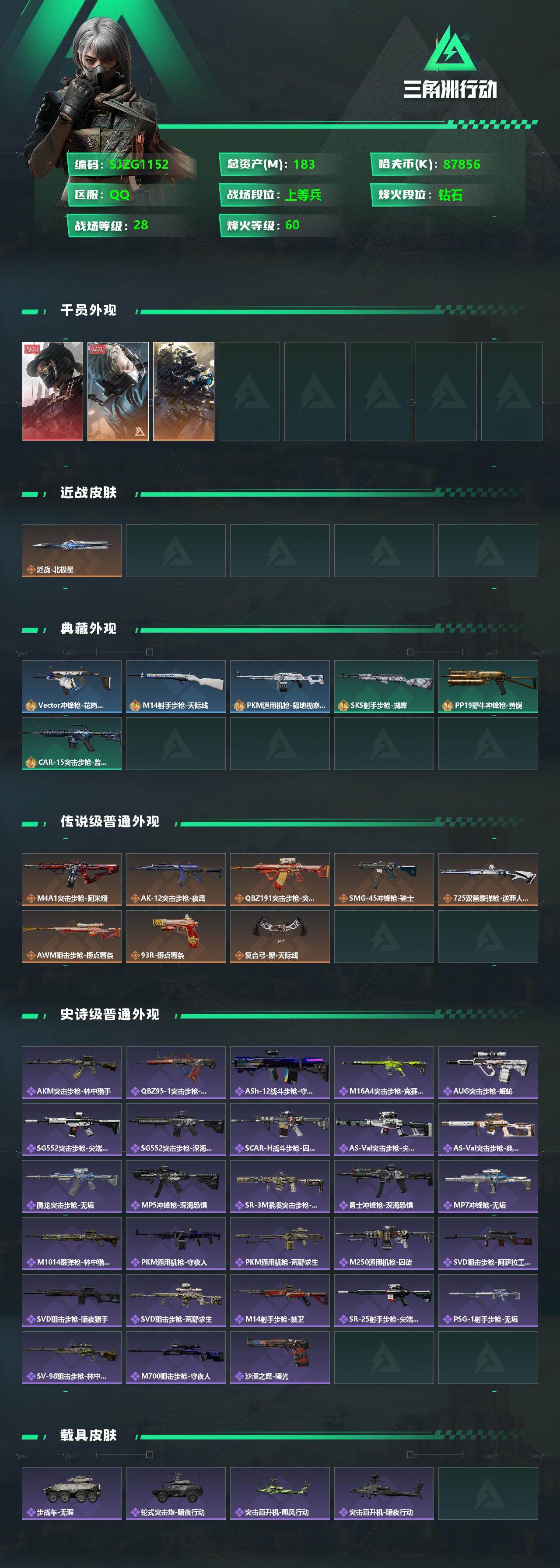 SJZEY334043三角洲行动账号详情图2