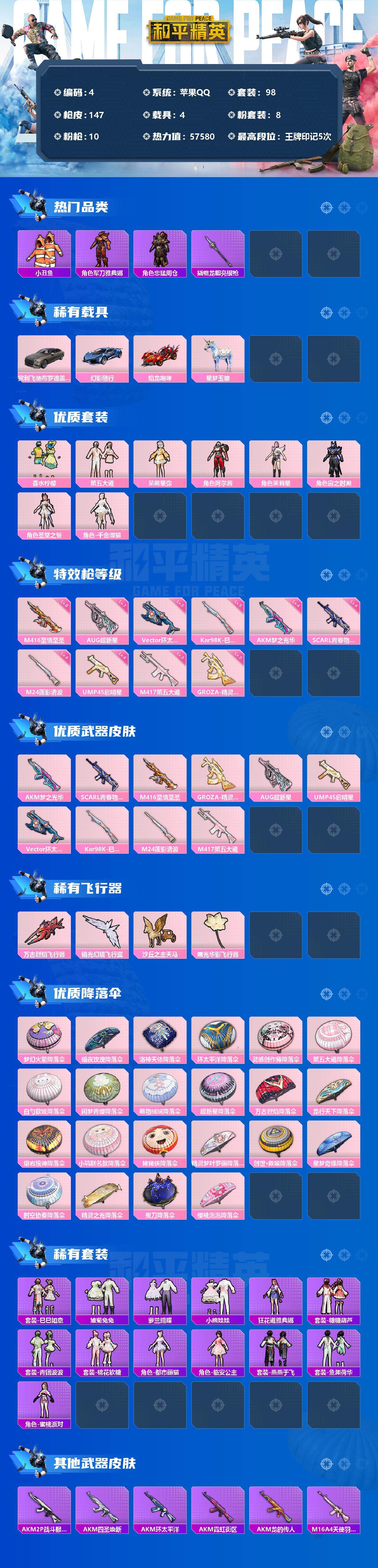 HPLE3340482和平精英账号详情图2