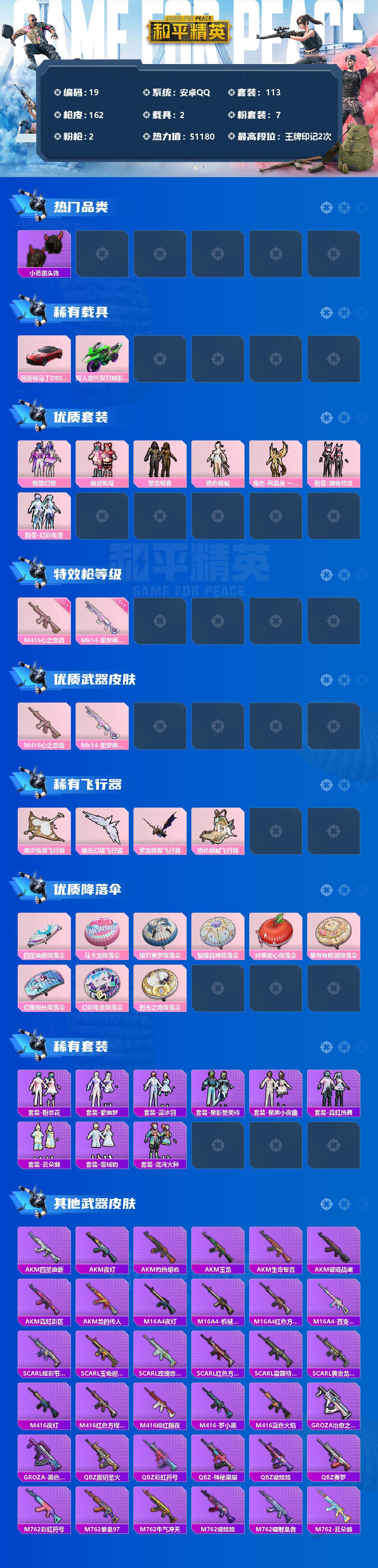 HPLE3340562和平精英账号详情图2