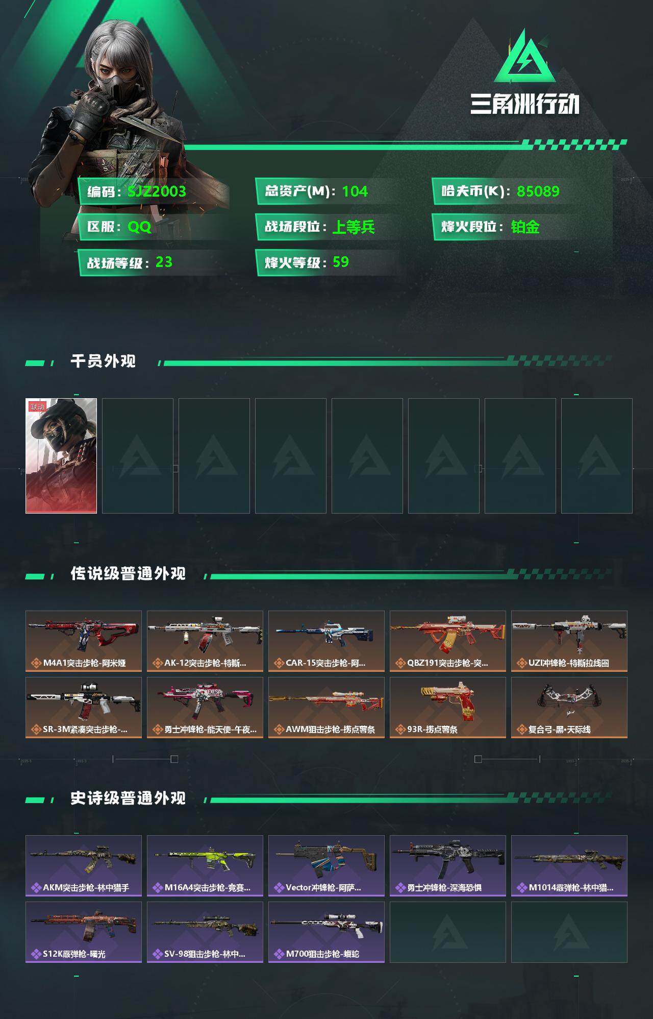 SJZEY333563三角洲行动账号详情图2