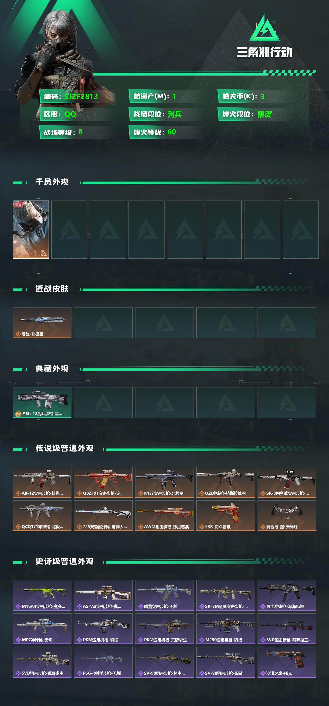SJZEY333608三角洲行动账号详情图2