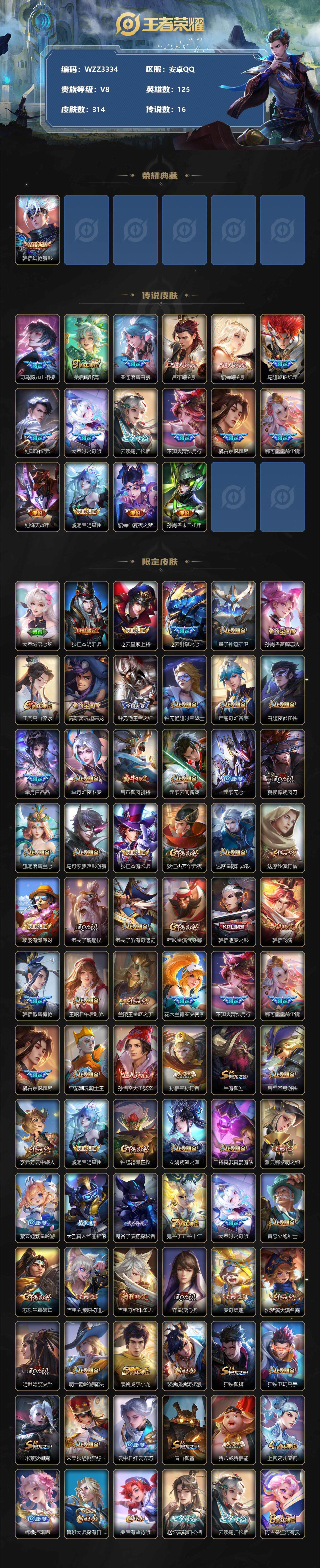 WZCMW3360696王者荣耀账号详情图2