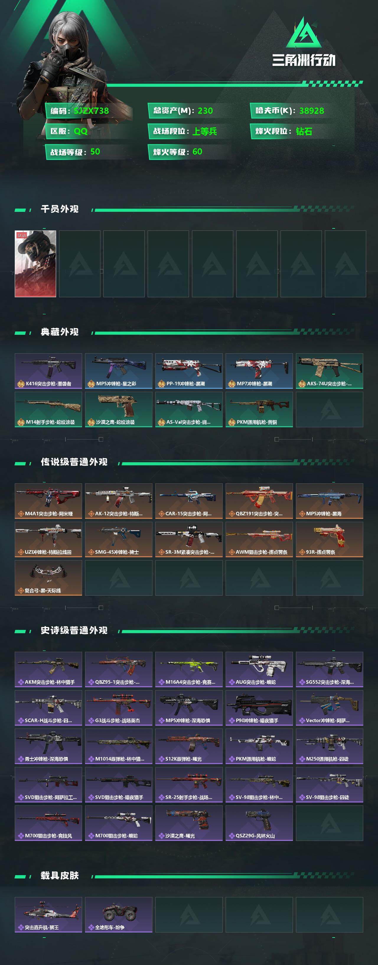 SJZEY333658三角洲行动账号详情图2