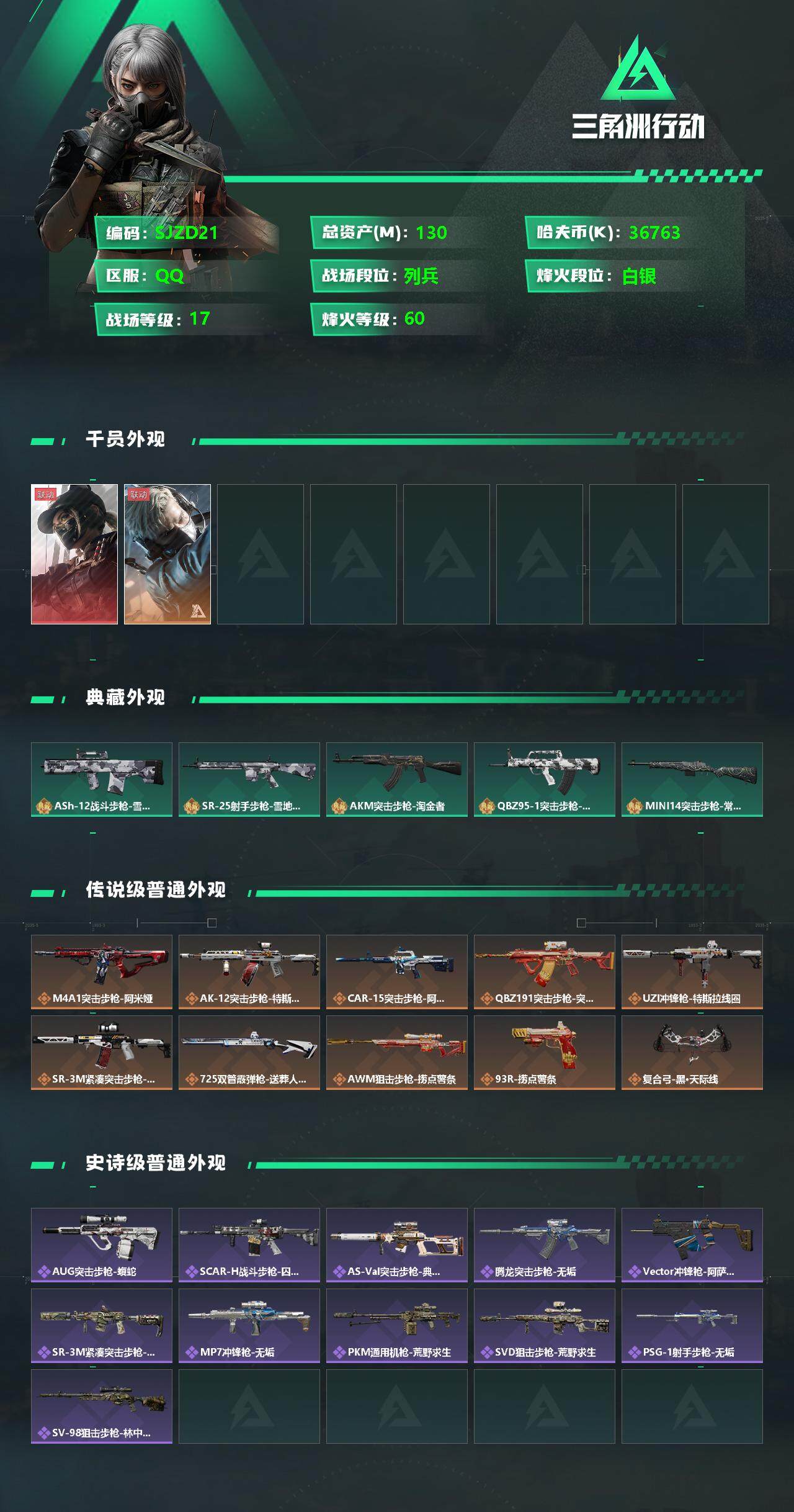 SJZEY333677三角洲行动账号详情图2