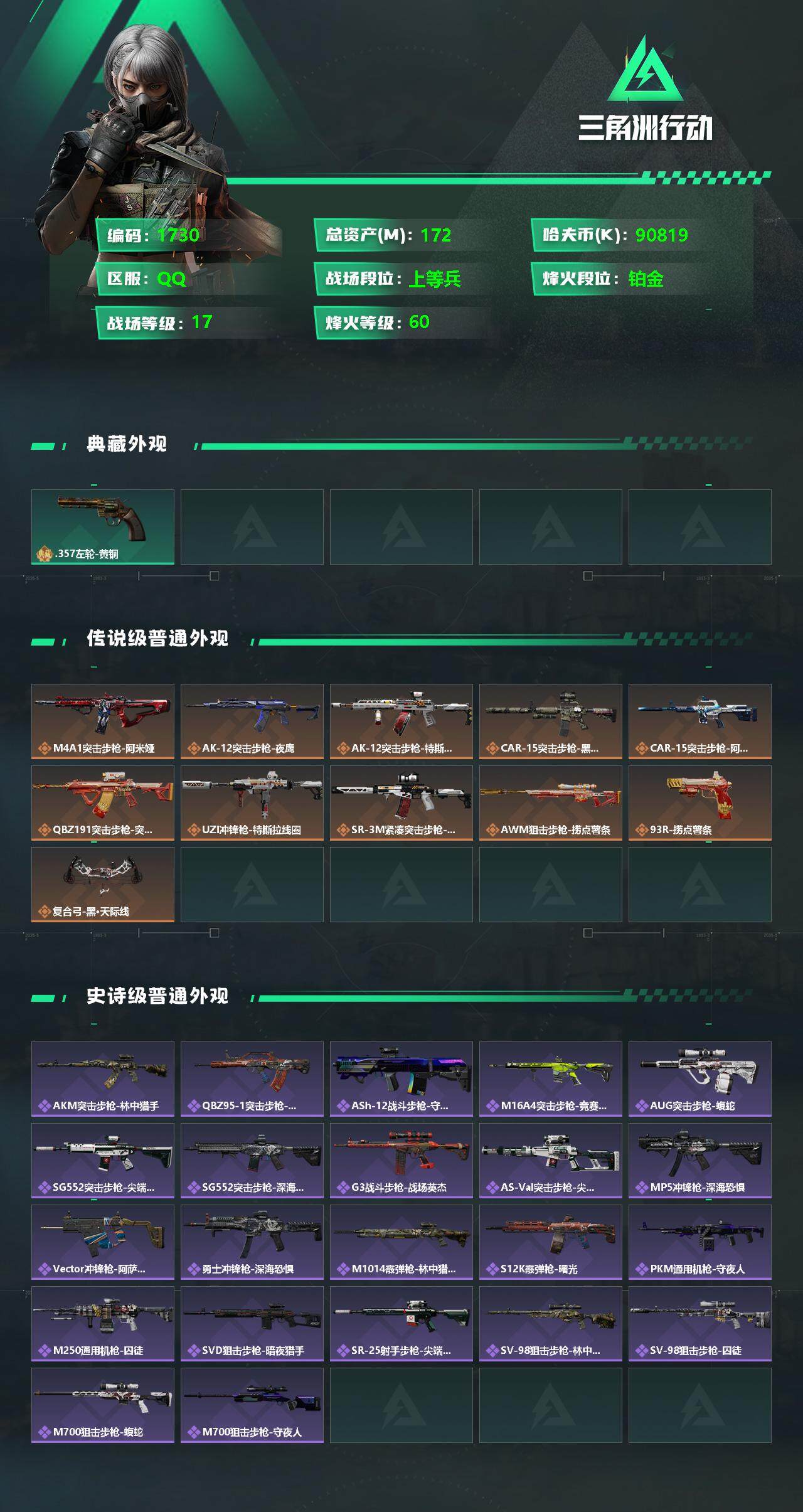 SJZCMW333678三角洲行动账号详情图2