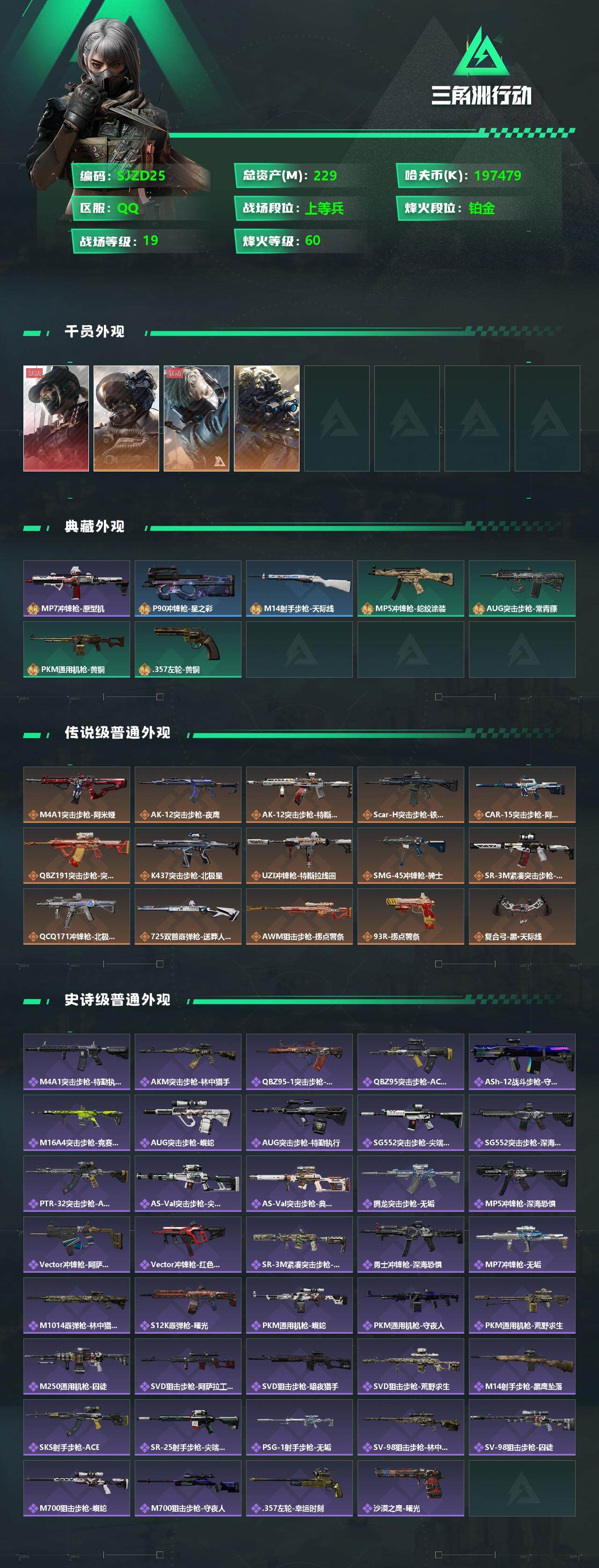 SJZEY333792三角洲行动账号详情图2