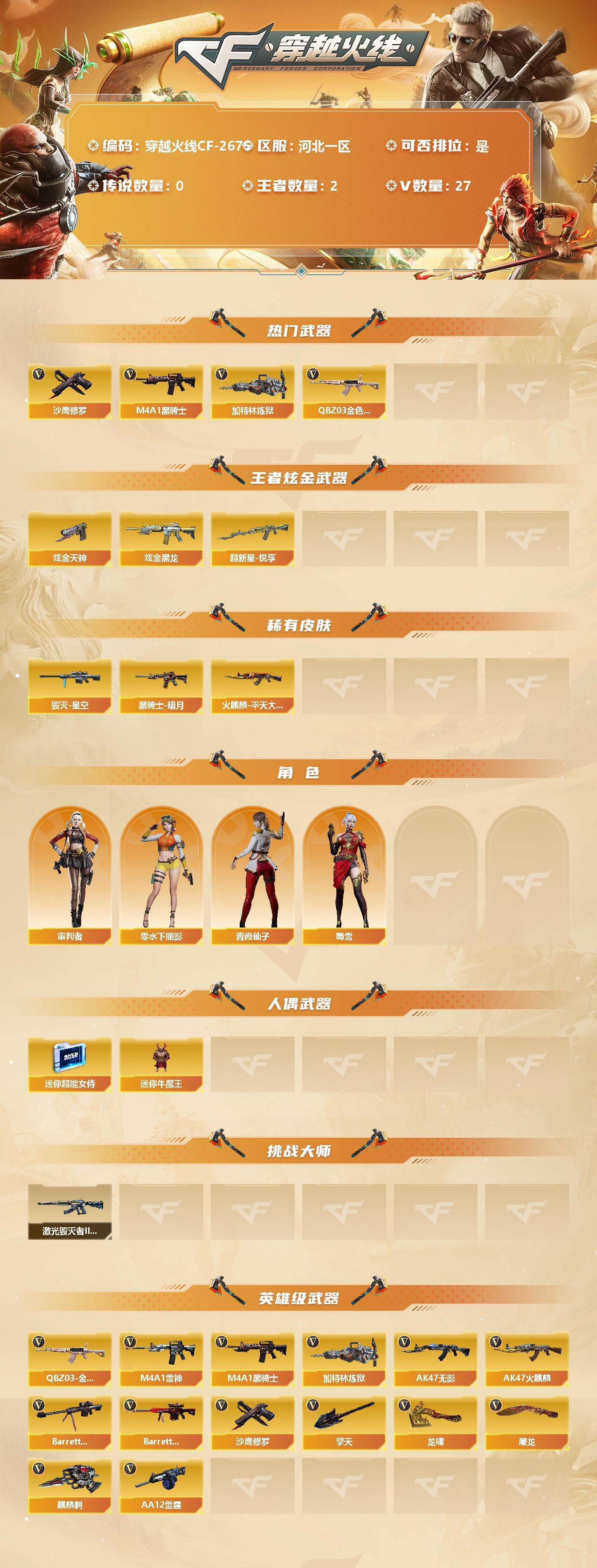 CFCMW429789穿越火线账号详情图2