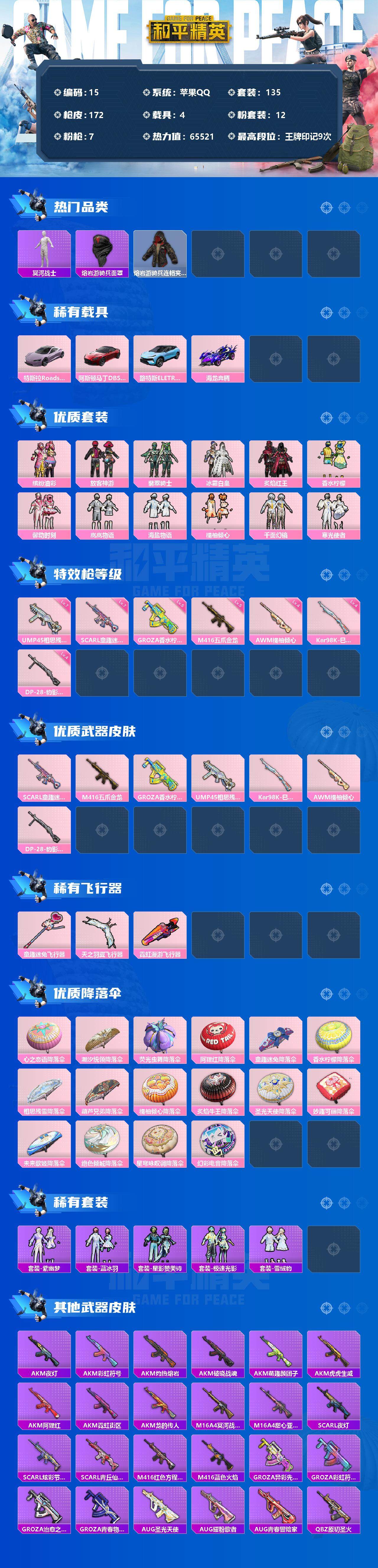 HPLX3340488和平精英账号详情图2