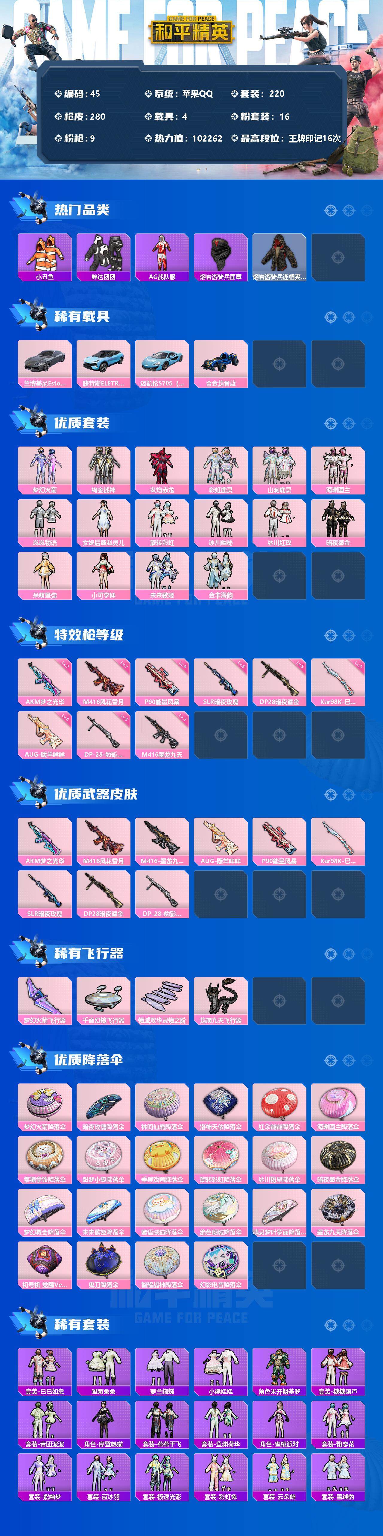 HPLX3340530和平精英账号详情图2