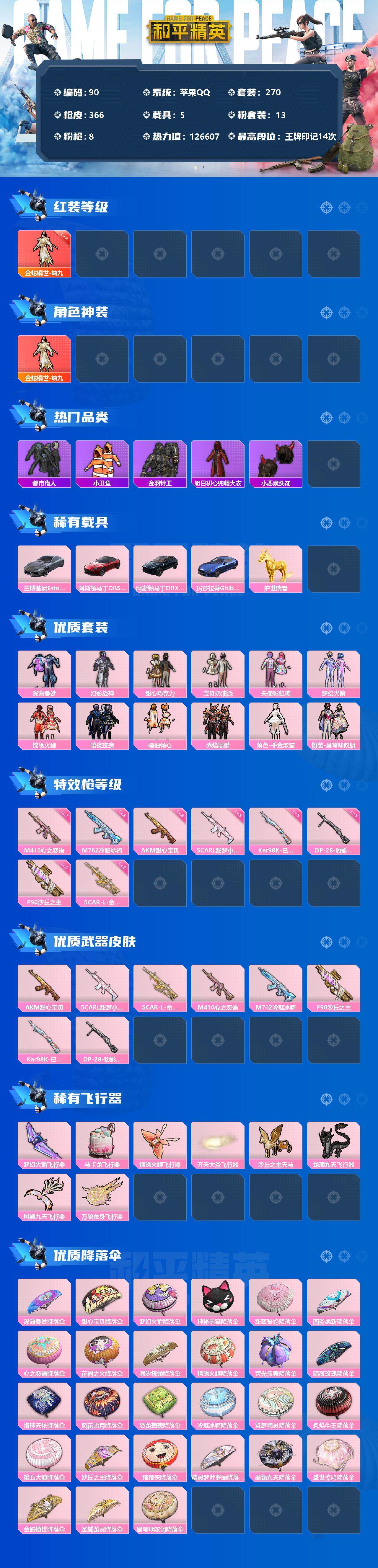 HPLE3340393和平精英账号详情图2
