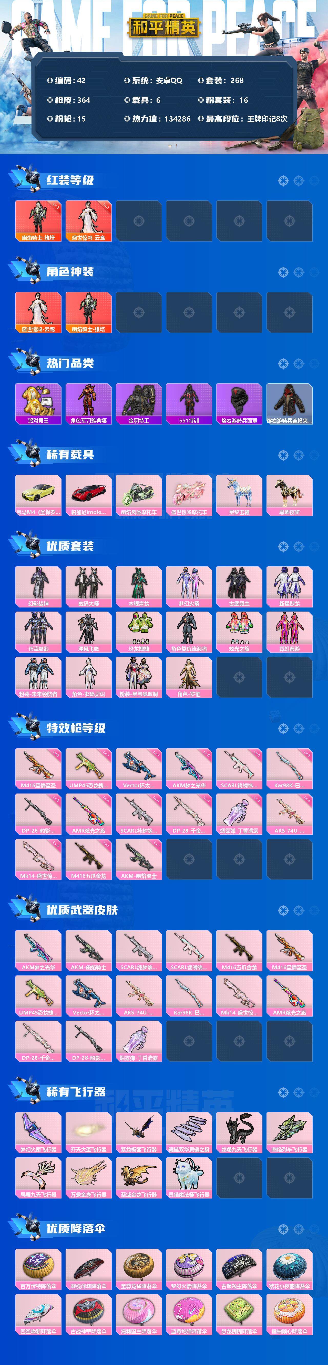 HPLE3340538和平精英账号详情图2