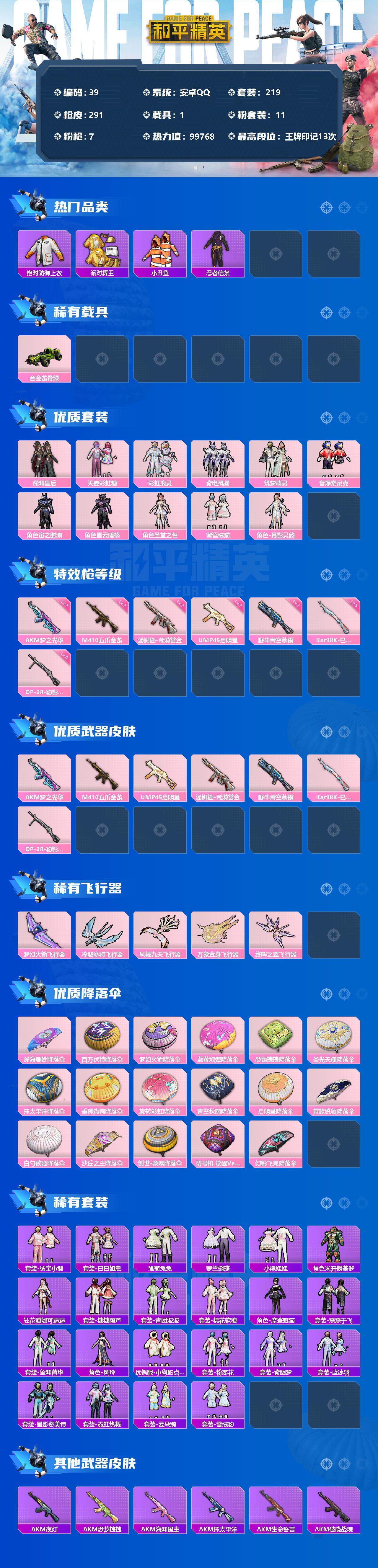 HPLX3340544和平精英账号详情图2