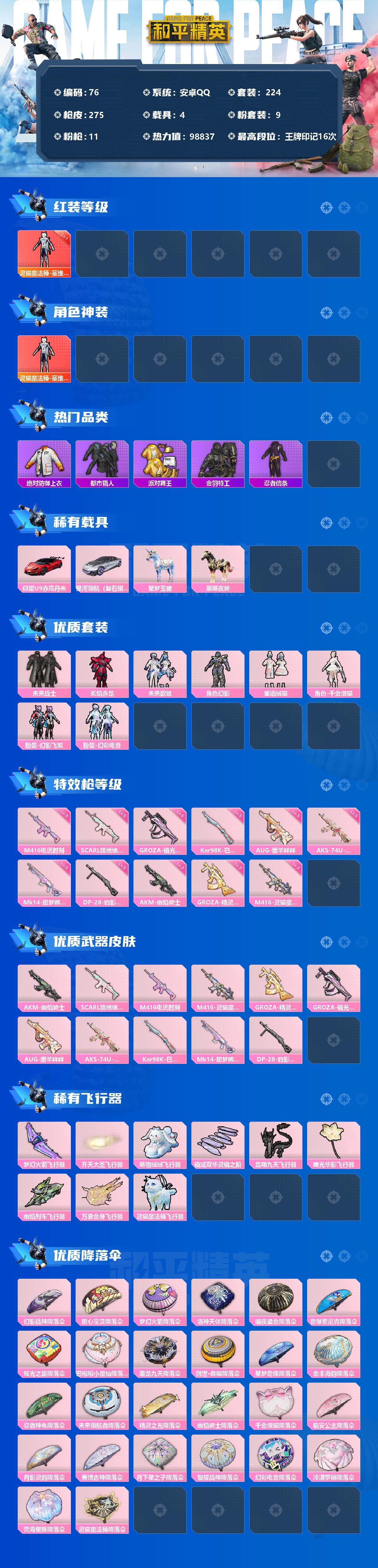 HPLX3340410和平精英账号详情图2