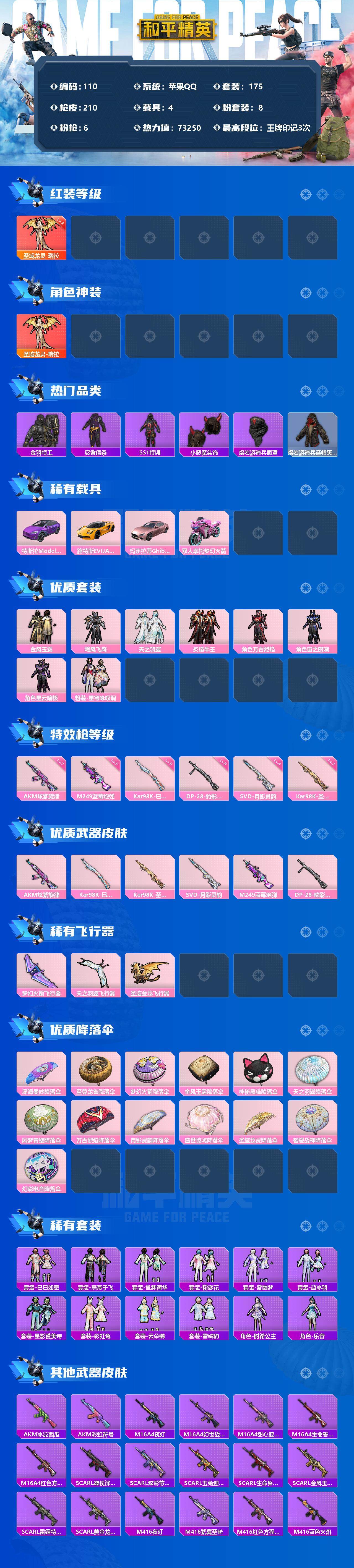 HPLX3340440和平精英账号详情图2