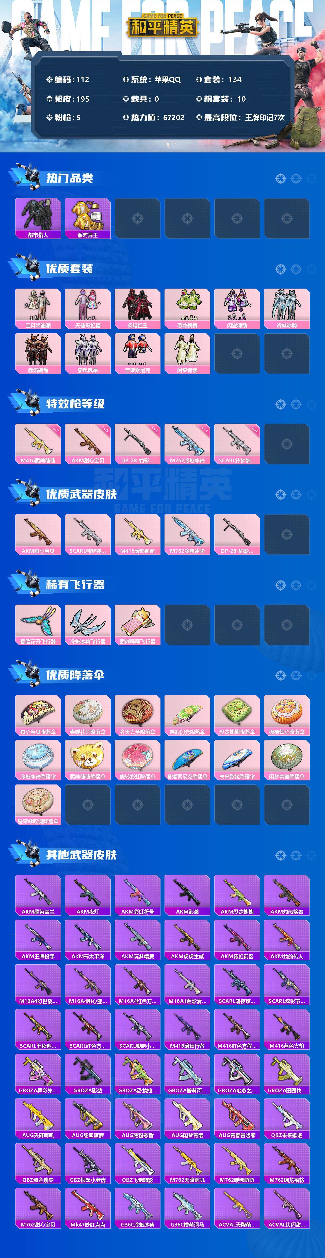HPLX3340468和平精英账号详情图2