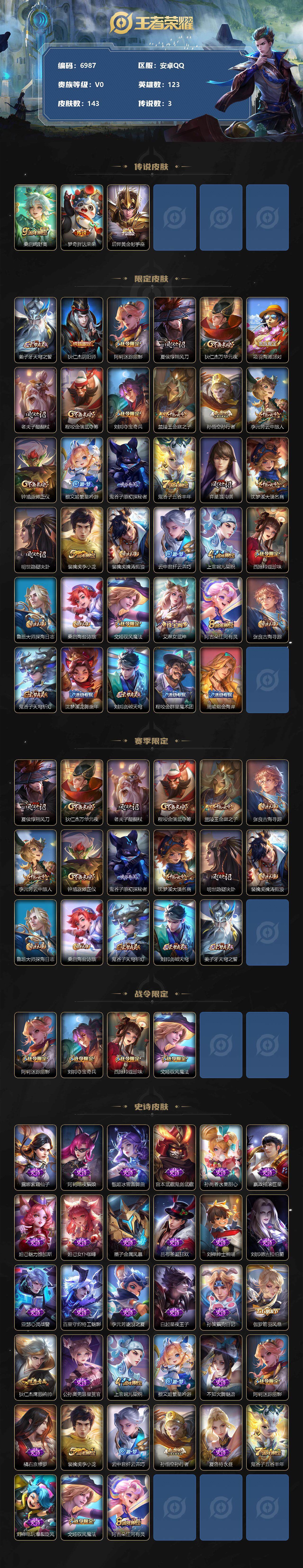 WZLX3378898王者荣耀账号详情图2