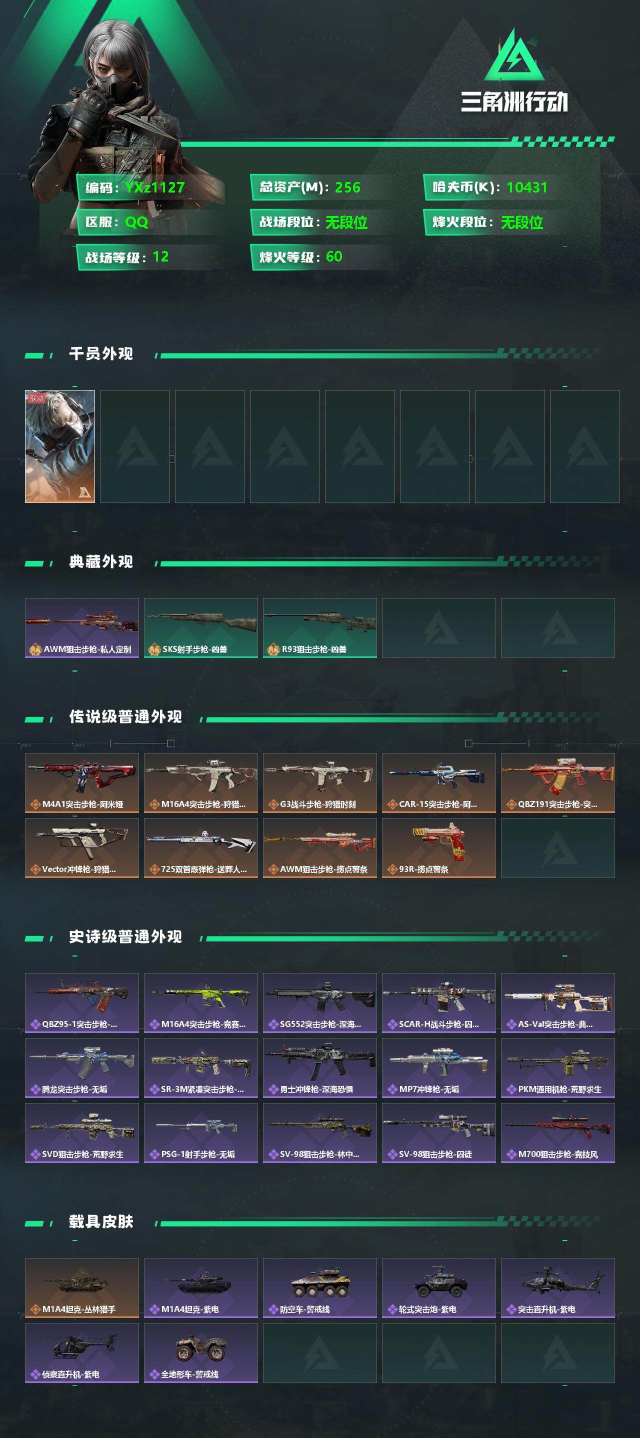 SJZCMW355206三角洲行动账号详情图2