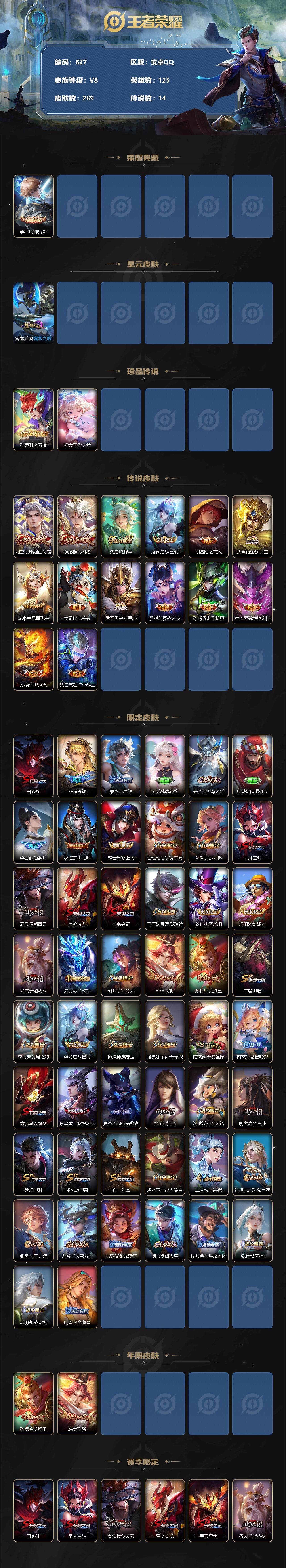 WZLFY3301947王者荣耀账号详情图2 WZLFY3301947王者荣耀账号详情图2