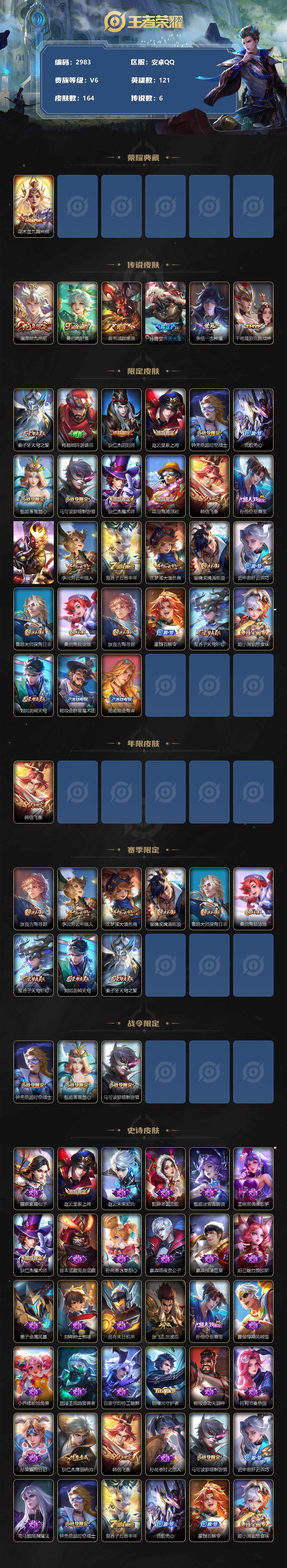 WZJZ3304928王者荣耀账号详情图2