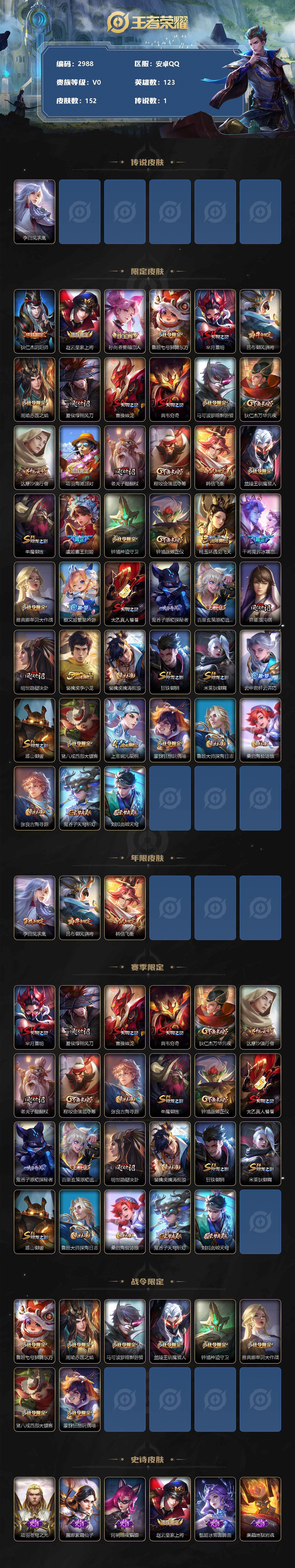 WZCMW3302105王者荣耀账号详情图2